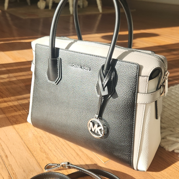 NWOT Michael Kors Black Gray and White Satchel